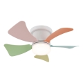Globo - Dimmable LED Ceiling Fan LED/10W/230V 3000-6500K Color-changing + Remote Control