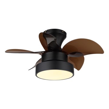 Globo - Dimmable LED Ceiling Fan LED/22W/230V 3000/4500/6000K Brown + Remote Control