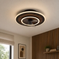 Globo - Dimmable LED Ceiling Fan LED/36W/230V 2700-6000K Black + Remote Control