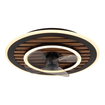 Globo - Dimmable LED Ceiling Fan LED/36W/230V 2700-6000K Black + Remote Control