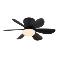 Globo - Dimmable LED Ceiling Fan LED/5W/230V 2700-6500K Black + Remote Control