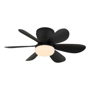 Globo - Dimmable LED Ceiling Fan LED/5W/230V 2700-6500K Black + Remote Control