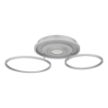 Globo - Dimmable LED ceiling light LED/40W/230V 2700-6500K 57 x 99.2 cm Silver + Remote control