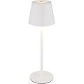 Globo - Dimmable touch-controlled rechargeable outdoor table lamp 3-in-1 LED/3W/5V 3000/4000/5000K IP54 1800 mAh white