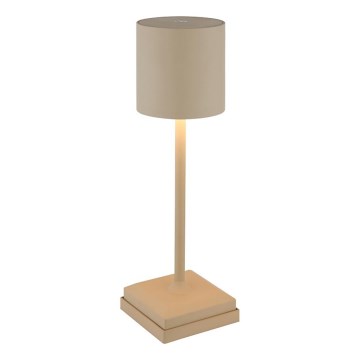 Globo - Dimmable touch-operated rechargeable LED table lamp LED/1.5W/5V 2200 mAh beige