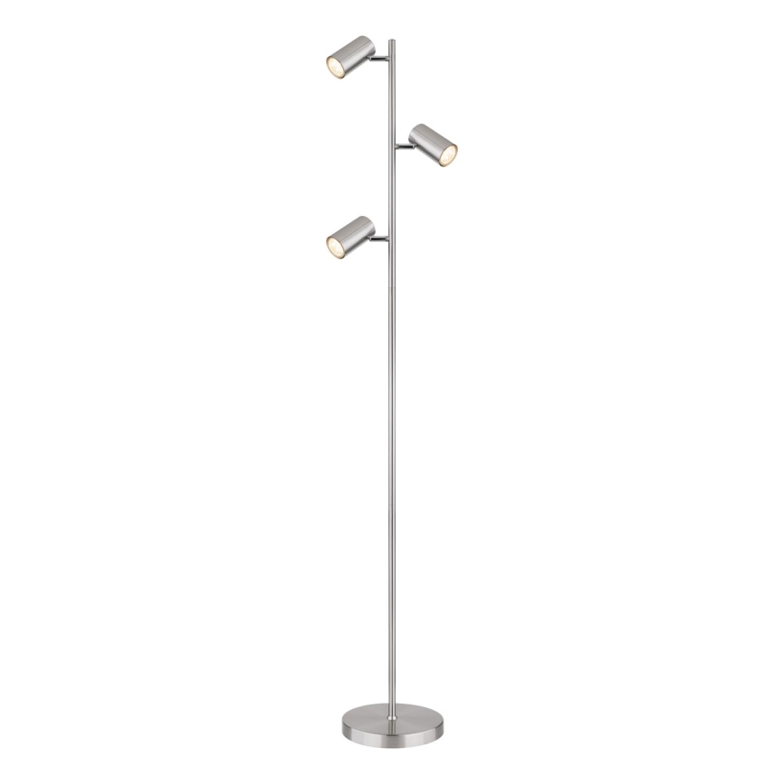 Globo - Floor lamp 3xGU10/5W/230V matte chrome
