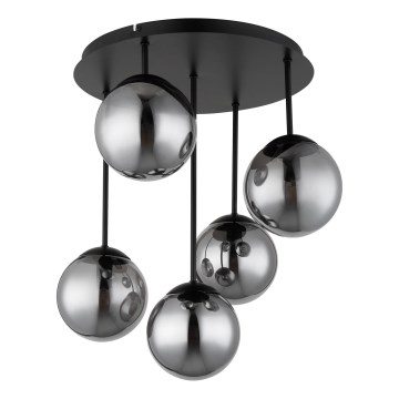 Globo - Flush-mount chandelier 5xE14/25W/230V black