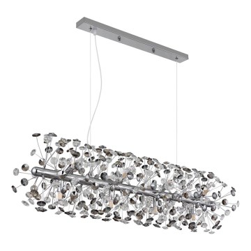 Globo - LED cable-hung chandelier 12xG9/3,5W/230V polished chrome