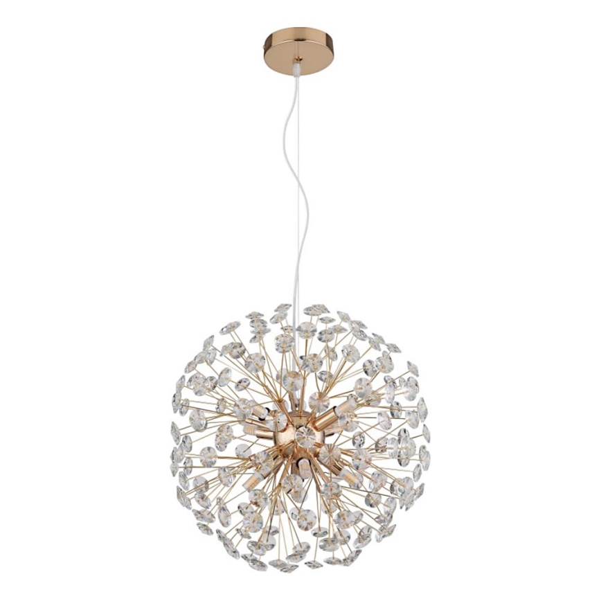 Globo - LED cable pendant chandelier 8x G9/3.5W/230V Ø 40 cm, gold