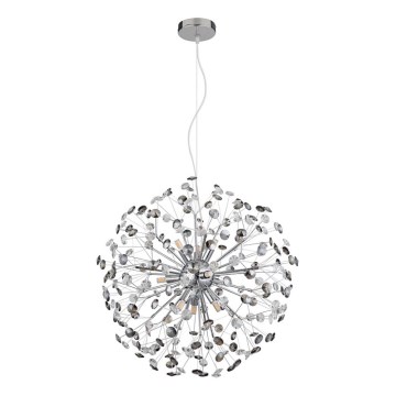 Globo - LED Cable-Suspended Chandelier 9x G9/3.5W/230V, dia. 60 cm, Polished Chrome