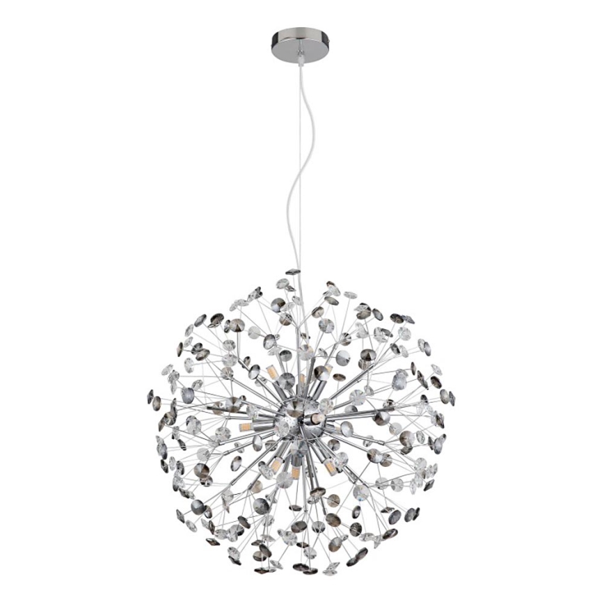 Globo - LED Cable-Suspended Chandelier 9x G9/3.5W/230V, dia. 60 cm, Polished Chrome
