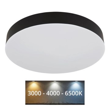 Globo - LED Ceiling light LED/24W/230V 3000K/4000K/6500K d. 30 cm black