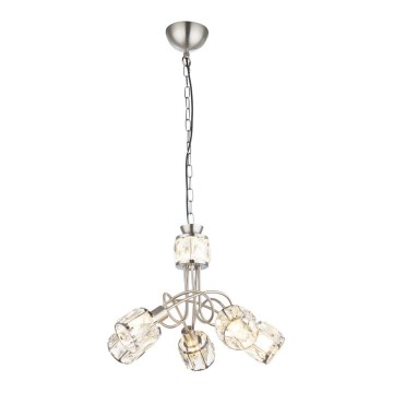 Globo - LED Chandelier on a chain 5xE14/40W/230V + LED/5W