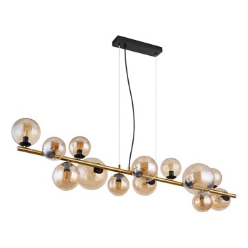 Globo - LED Chandelier on a string 13xG9/3,5W/230V smoky/brown