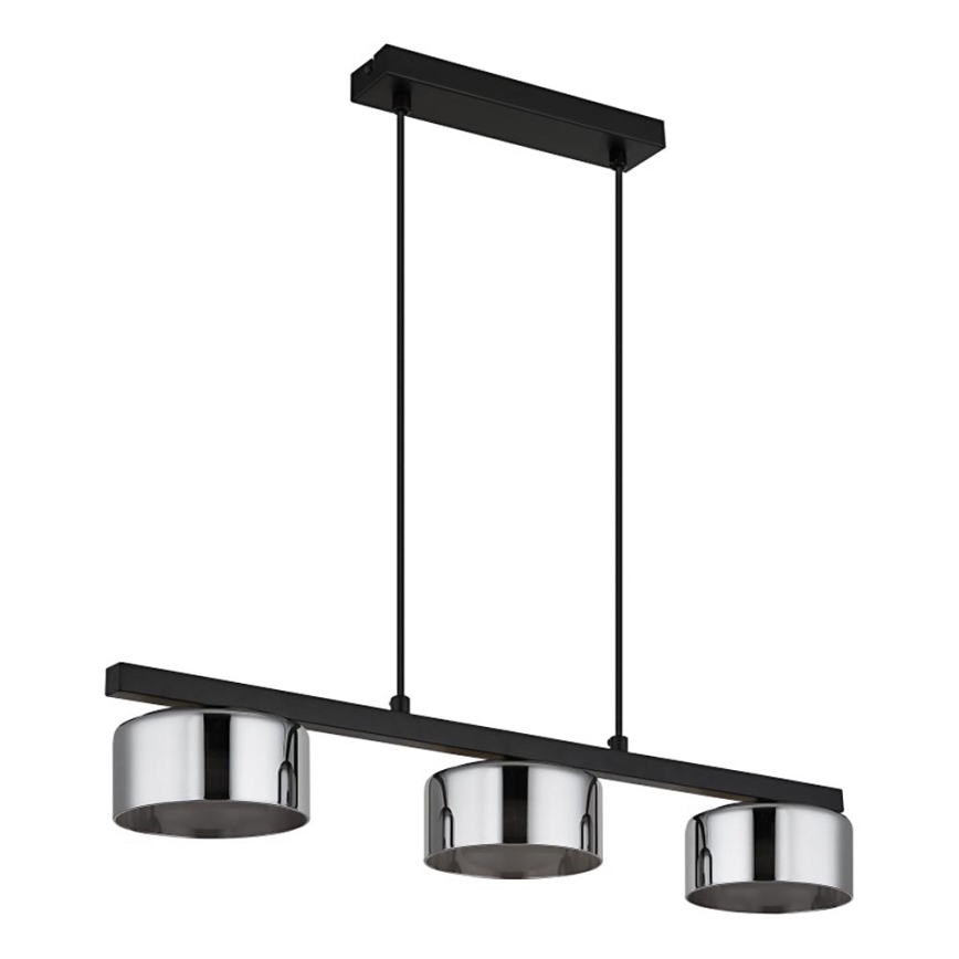 Globo - LED Chandelier on a string 3xGX53/6W/230V smoky/black
