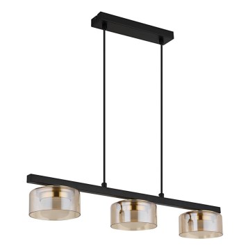 Globo - LED Chandelier on a string 3xGX53/6W/230V smoky/brown