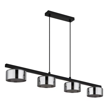 Globo - LED Chandelier on a string 4xGX53/6W/230V smoky/black