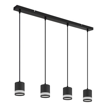 Globo - LED Chandelier on a string 4xGX53/7W/230V 3000K black