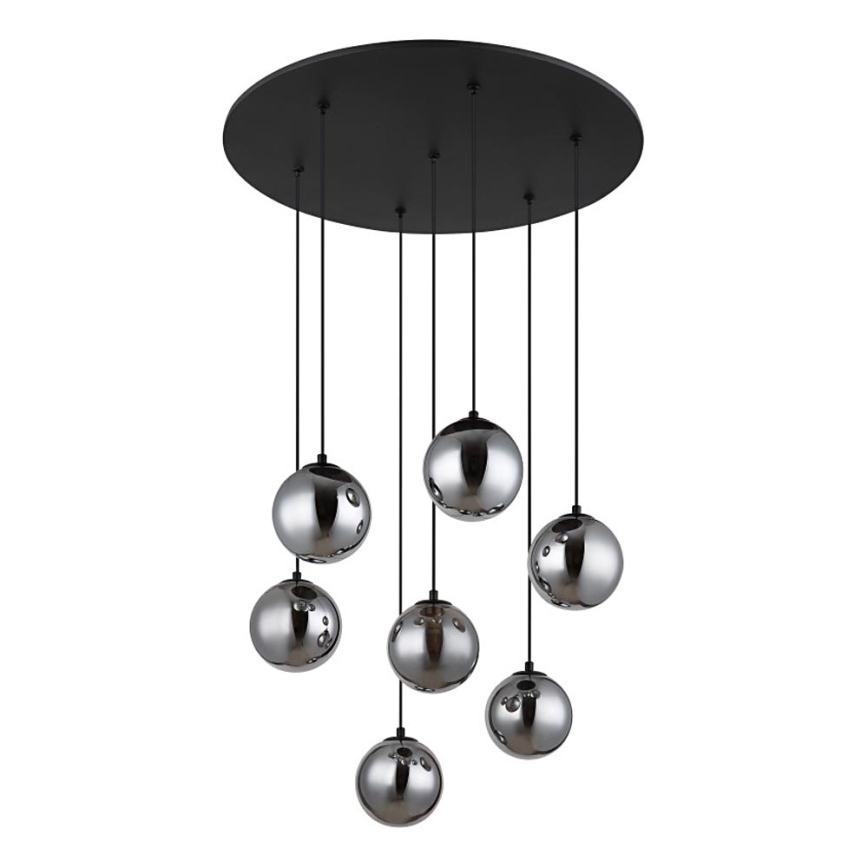Globo - LED Chandelier on a string 7xG9/3,5W/230V smoky/black