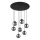 Globo - LED Chandelier on a string 7xG9/3,5W/230V smoky/black