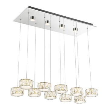 Globo - LED Chandelier on a string LED/92W/230V 4000K shiny chrome/clear