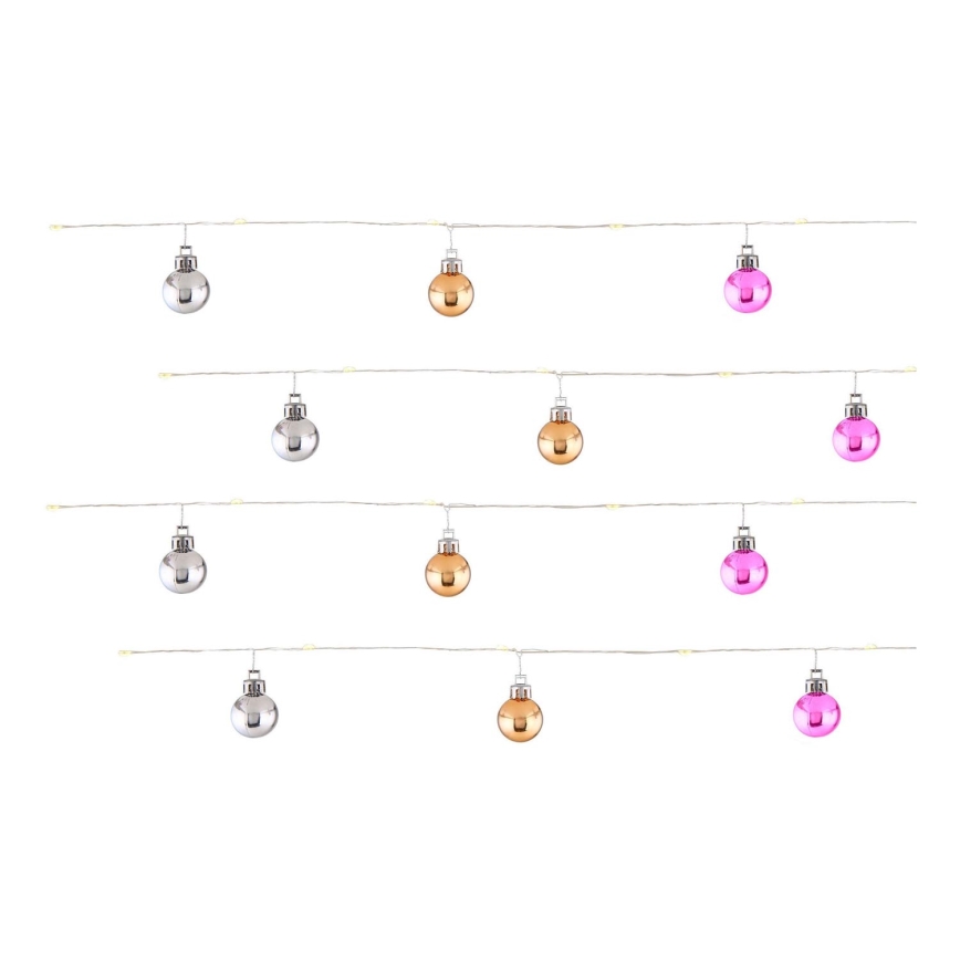 Globo - LED Christmas chain 20xLED/2xAA 2,2m warm white