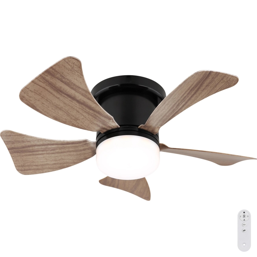 Globo - LED Dimmable ceiling fan LED/10W/230V 3000-6500K brown + remote control