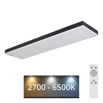 Globo - LED Dimmable ceiling light LED/24W/230V 2700-6500K black + remote control