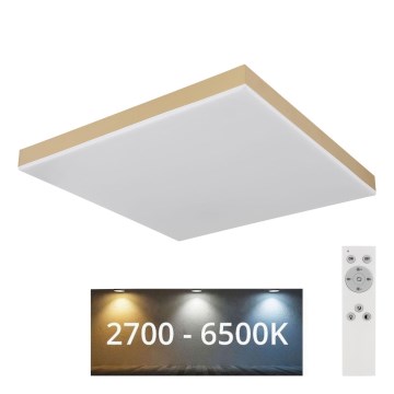 Globo - LED Dimmable ceiling light LED/24W/230V 2700-6500K gold + remote control