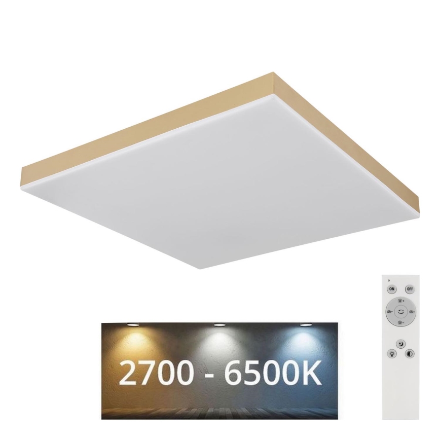 Globo - LED Dimmable ceiling light LED/24W/230V 2700-6500K gold + remote control