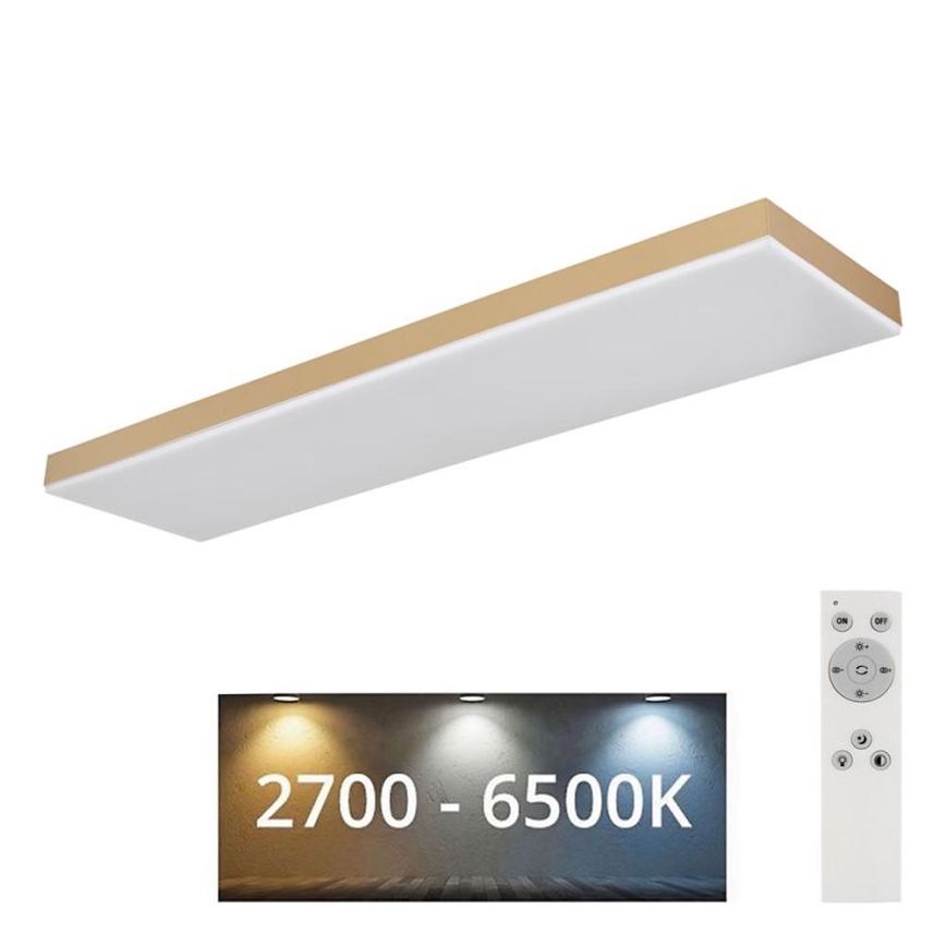 Globo - LED Dimmable ceiling light LED/24W/230V 2700-6500K gold + remote control