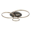Globo - LED Dimmable Ceiling Light LED/54W/230V 2700-6500K 90x70 cm Anthracite/Gold + Remote Control