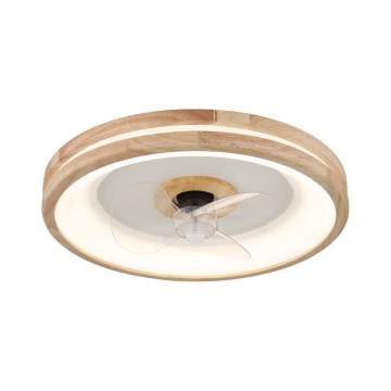 Globo - LED Dimmable ceiling light with a fan LED/30W/230V 2700-6500K brown + remote control