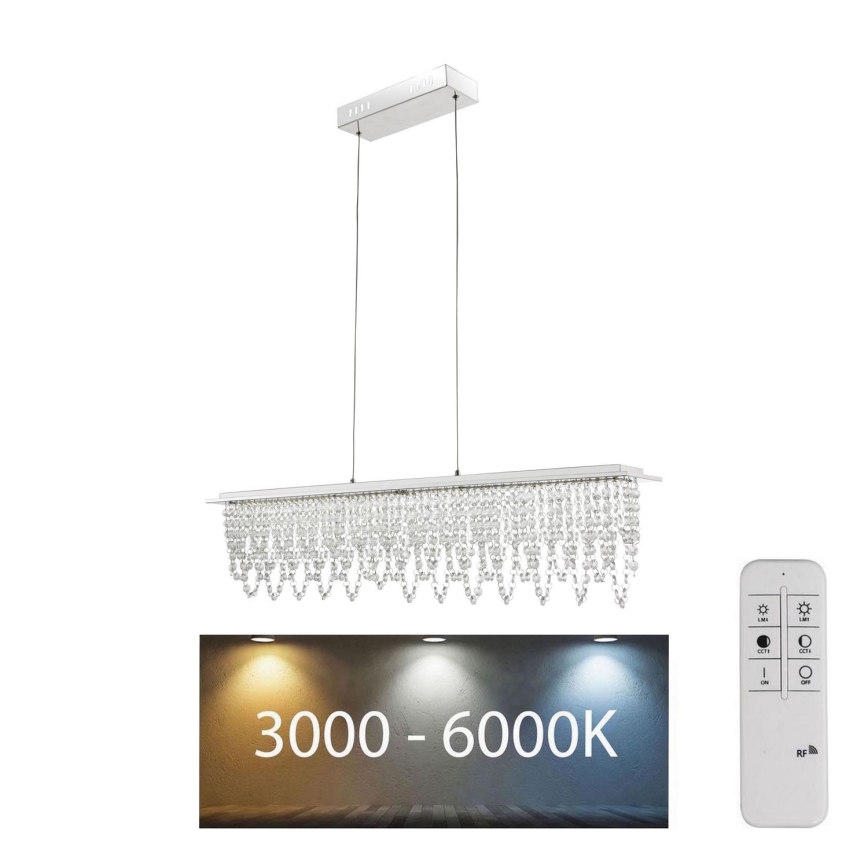 Globo - LED Dimmable crystal chandelier on a string LED/24W/230V 3000-6000K + remote control