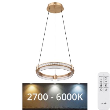 Globo - LED Dimmable crystal chandelier on a string LED/36W/230V 2700K-6000K + remote control