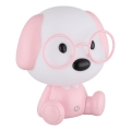 Globo - LED Dimmable rechargeable children's night small lamp LED/1W/5V 500 mAh pink