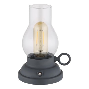 Globo - LED Dimmable rechargeable touch table lamp LED/1W/3,7V 1200 mAh anthracite