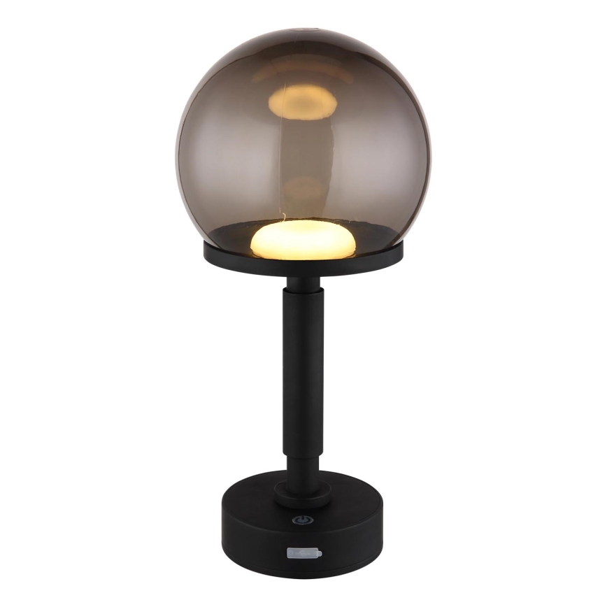Globo - LED Dimmable rechargeable touch table lamp LED/2,5W/5V 1800mAh 2700/4000/6500K black