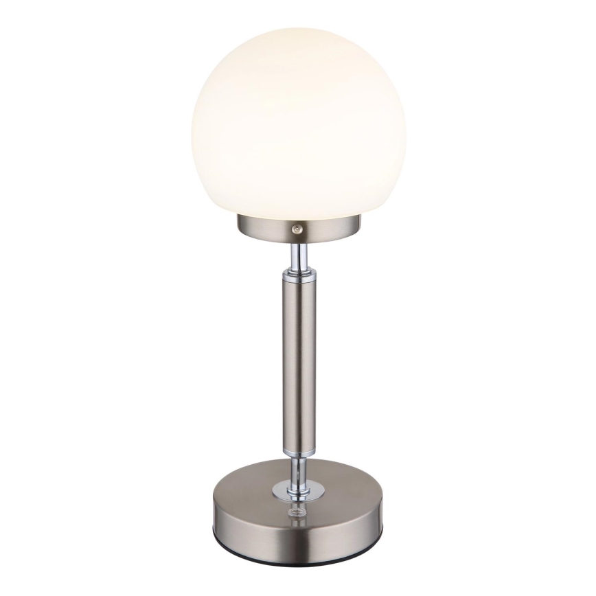 Globo - LED Dimmable rechargeable touch table lamp LED/2,5W/5V 1800mAh 2700/4000/6500K matte chrome