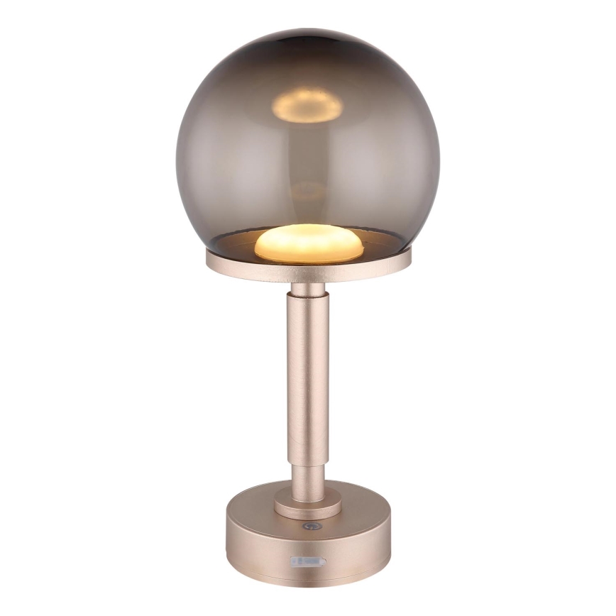 Globo - LED Dimmable rechargeable touch table lamp LED/2,5W/5V 1800mAh 2700/4000/6500K rose gold