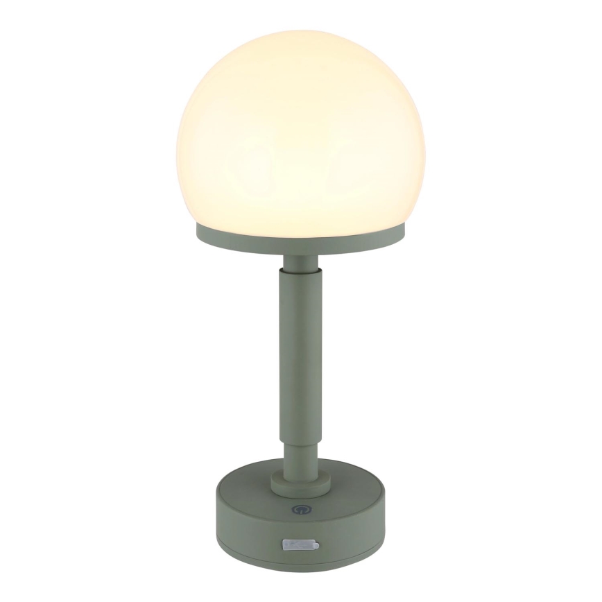 Globo - LED Dimmable rechargeable touch table lamp LED/2,5W/5V 1800mAh 2800K green