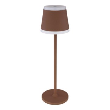 Globo - LED Dimmable rechargeable touch table lamp LED/4,6W/3,7V 3000K 1800mAh brown IP54