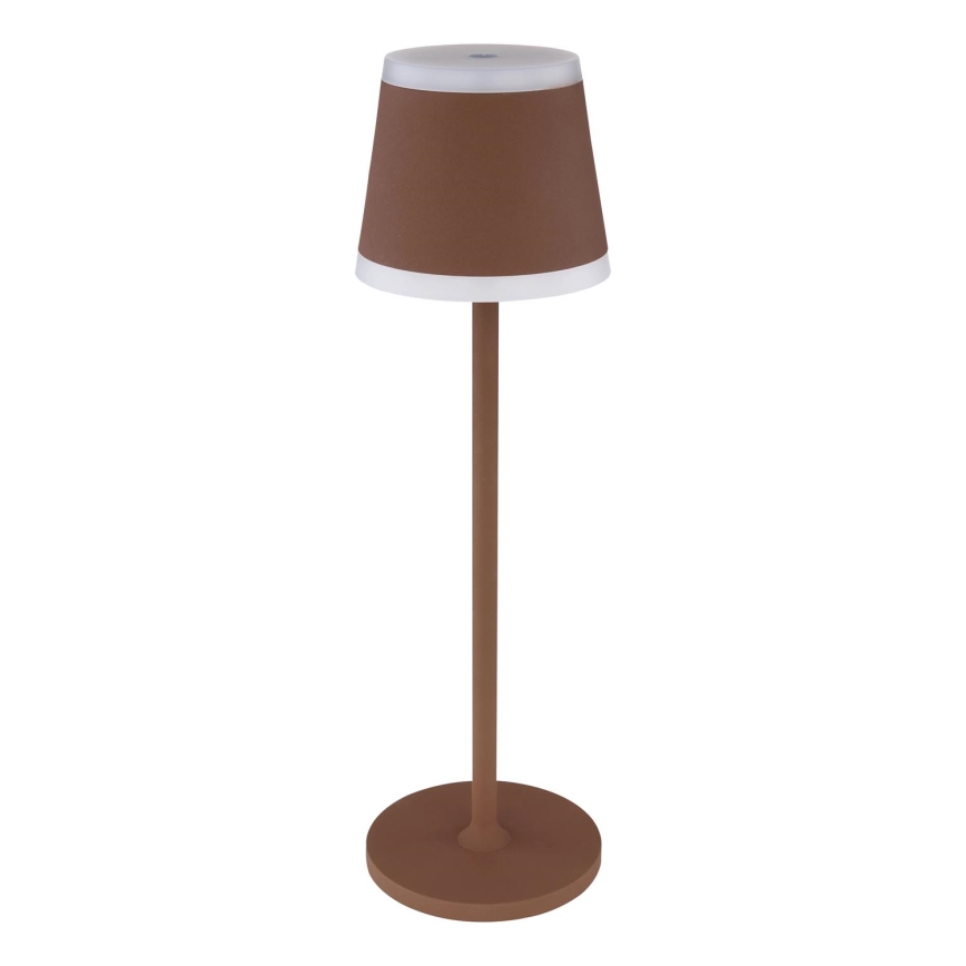 Globo - LED Dimmable rechargeable touch table lamp LED/4,6W/3,7V 3000K 1800mAh brown IP54