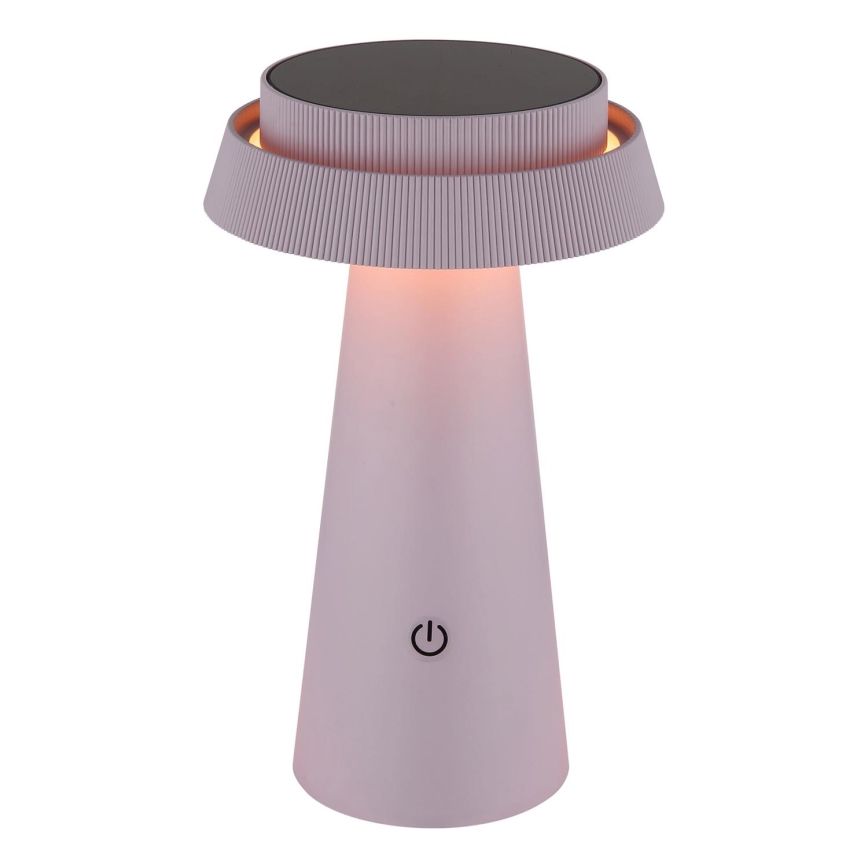 Globo - LED Dimmable solar touch lamp LED/4W/3,7W IP54 pink