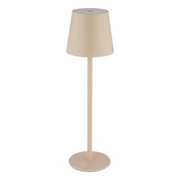 Globo - LED Dimmable touch outdoor lamp LED/3W/3,7V IP44 1800 mAh USB beige