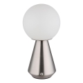 Globo - LED Dimmable touch outdoor table lamp LED/1,5W/5V 3000/4500/6500K 1800 mAh IP41 matte chrome