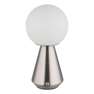 Globo - LED Dimmable touch outdoor table lamp LED/1,5W/5V 3000/4500/6500K 1800 mAh IP41 matte chrome
