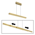Globo - LED Dimmable Touch Pendant on Cable LED/39W/230V 2700/4000/6000K Brass