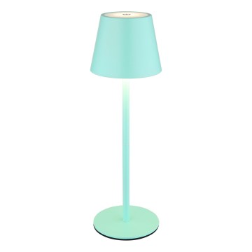 Globo - LED Dimmable Touch Rechargeable Outdoor Table Lamp 3-in-1 LED/3W/5V 3000/4000/5000K IP54 1800 mAh Mint Green