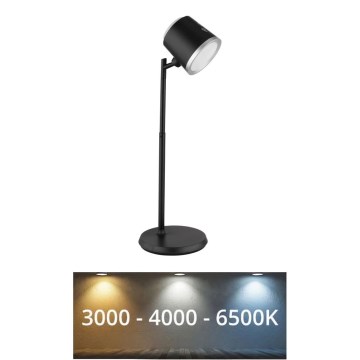 Globo - LED Dimmable touch table lamp 4in1 LED/6W/3,7V 3000K/4000K/6500K 1500 mAh USB black